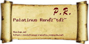 Palatinus Renátó névjegykártya