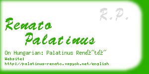 renato palatinus business card